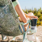 Rust-Resistant Aluminum Backpack Beach Chair - Choice 709 - Low-Profile Reclining Beach Chair with Backpack Straps Detail