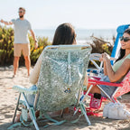 Rust-Resistant Aluminum Backpack Beach Chair - Choice 709 - Low-Profile Reclining Beach Chair with Backpack Straps Detail