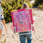 Rust-Resistant Aluminum Backpack Beach Chair - Choice 709 - Low-Profile Reclining Beach Chair with Backpack Straps Detail