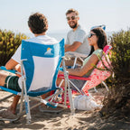 Patented Spring-Action Beach Rocker - Choice 712 - Heavy-Duty Kickback Rocker with Beverage Holder Detail