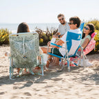 Patented Spring-Action Beach Rocker - Choice 712 - Heavy-Duty Kickback Rocker with Beverage Holder Detail