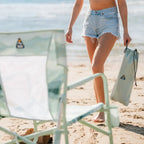 Patented Spring-Action Beach Rocker - Choice 712 - Heavy-Duty Kickback Rocker with Beverage Holder Detail