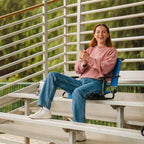 Secure-Hook Big Comfort Stadium Chair with Armrests - Choice 465 - Bleacher-Friendly Stadium Chair with Back Support Detail