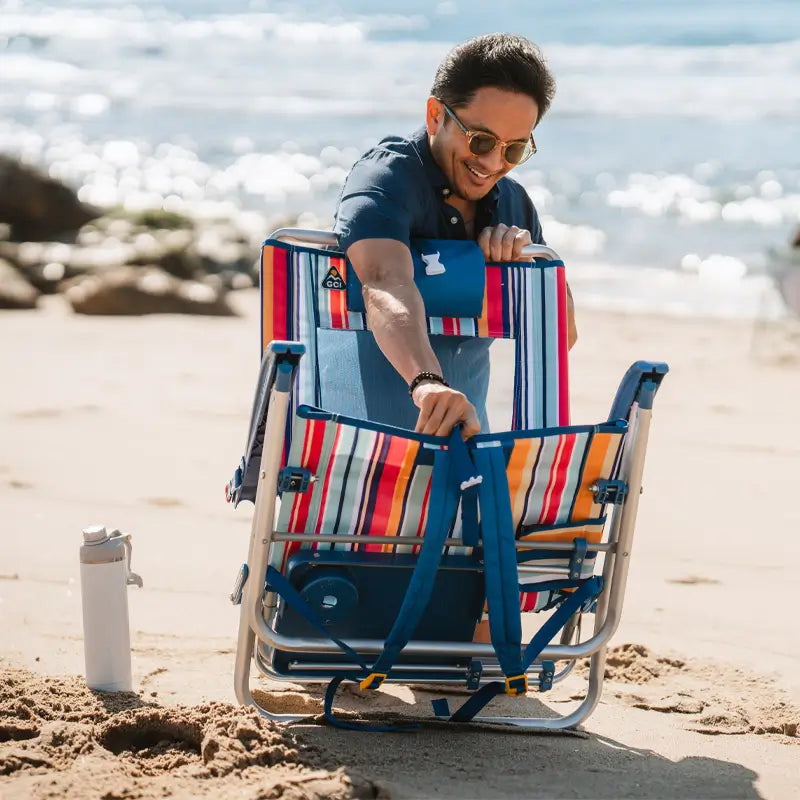 Sand-Friendly Big Surf with Slide Table - Choice 334 - Rust-Resistant Aluminum Sand-Friendly Lounge Chair Detail