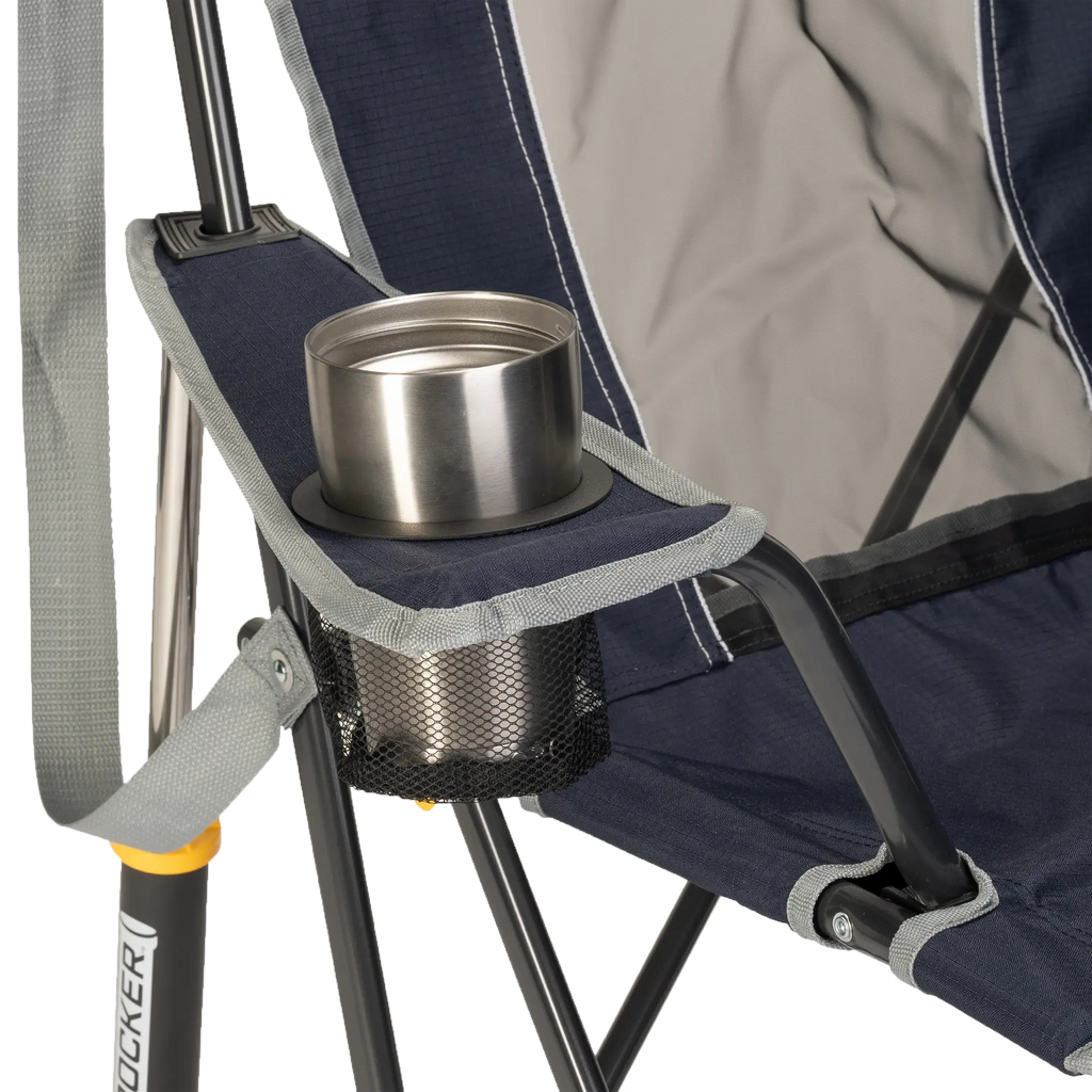 Heavy-Duty Freestyle Comfort Pro Rocker - Choice 375 - Heavy-Duty Kickback Rocker with Beverage Holder Detail