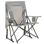 Heavy-Duty Freestyle Comfort Pro Rocker - Choice 375 - Heavy-Duty Kickback Rocker with Beverage Holder - Mercury Gray