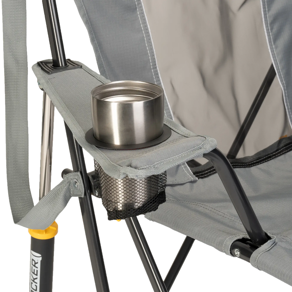 Heavy-Duty Freestyle Comfort Pro Rocker - Choice 375 - Heavy-Duty Kickback Rocker with Beverage Holder Detail