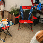 Heavy-Duty Freestyle Comfort Pro Rocker - USA Anniversary Deluxe - Choice 424 - Freestyle Rocker Portable Outdoor Folding Chair Detail