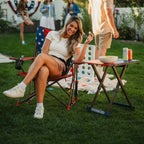 Heavy-Duty Freestyle Comfort Pro Rocker - USA Anniversary Deluxe - Choice 424 - Freestyle Rocker Portable Outdoor Folding Chair Detail