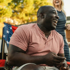 Heavy-Duty Freestyle Comfort Pro Rocker - USA Anniversary Deluxe - Choice 424 - Freestyle Rocker Portable Outdoor Folding Chair Detail