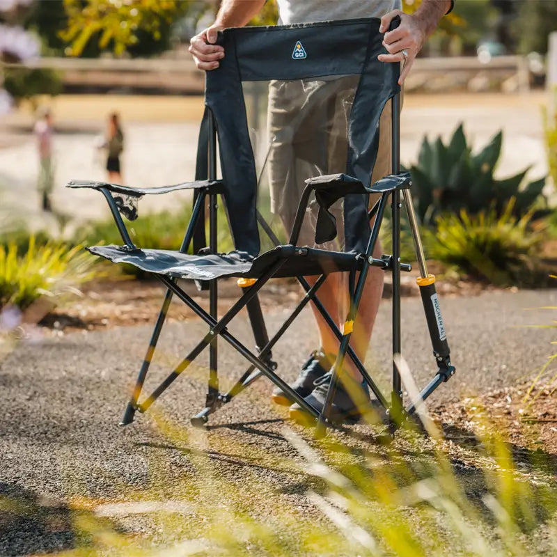 Smooth Motion Comfort Pro Rocker XL - Choice 107 - Patented Spring-Action Rocking Chair for Camping Detail