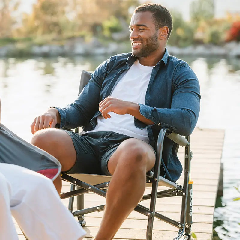 Patented Spring-Action FirePit Rocker - Choice 737 - Freestyle Rocker Portable Outdoor Folding Chair Detail