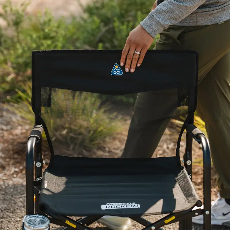 Patented Spring-Action Freestyle Rocker Elite - Choice 460 - Patented Spring-Action Rocking Chair for Camping Detail