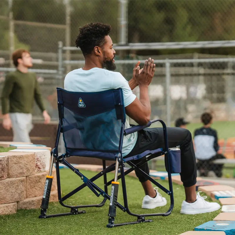 Patented Spring-Action Freestyle Rocker Elite - Choice 460 - Patented Spring-Action Rocking Chair for Camping Detail