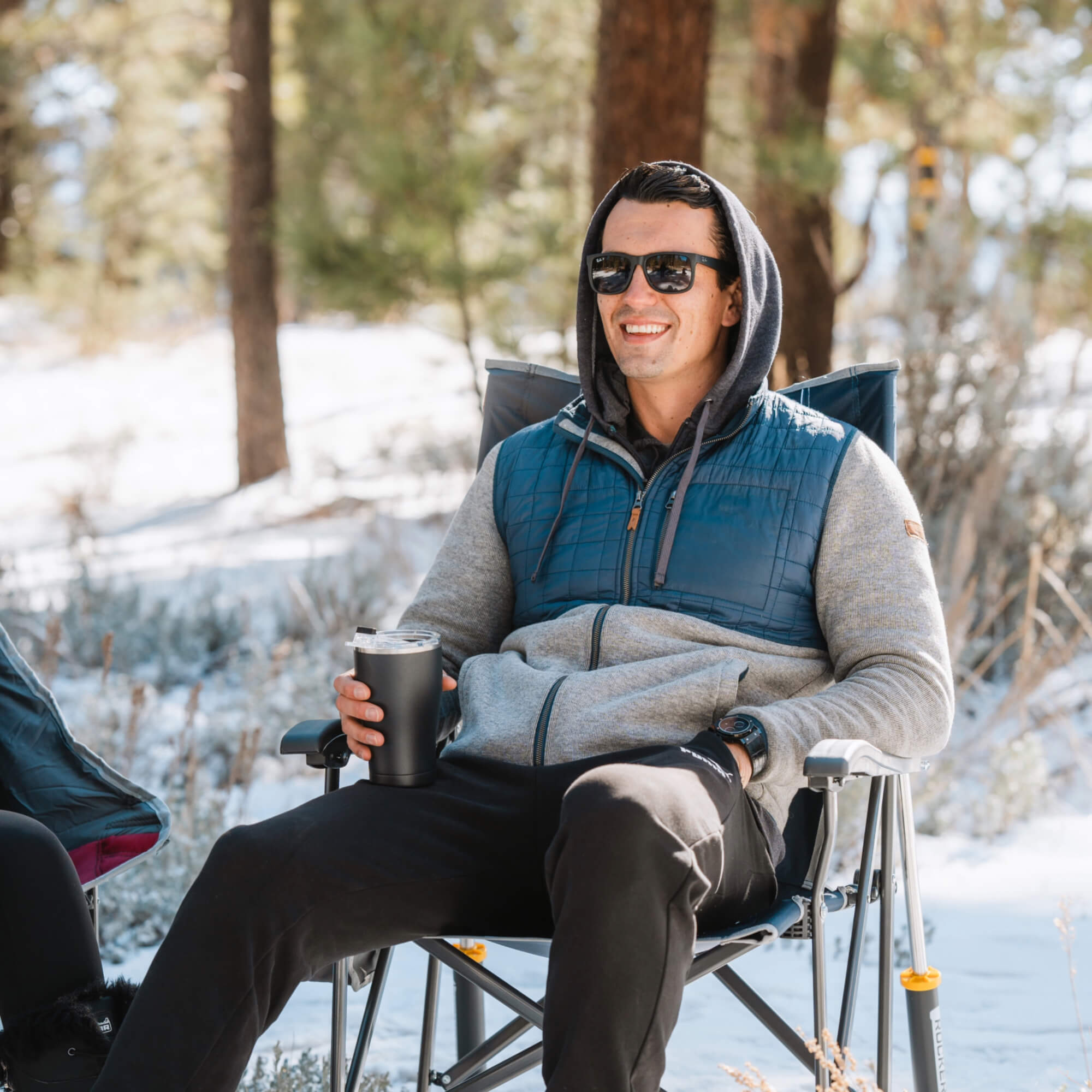 Smooth Motion RoadTrip Rocker - Choice 855 - Patented Spring-Action Rocking Chair for Camping Detail