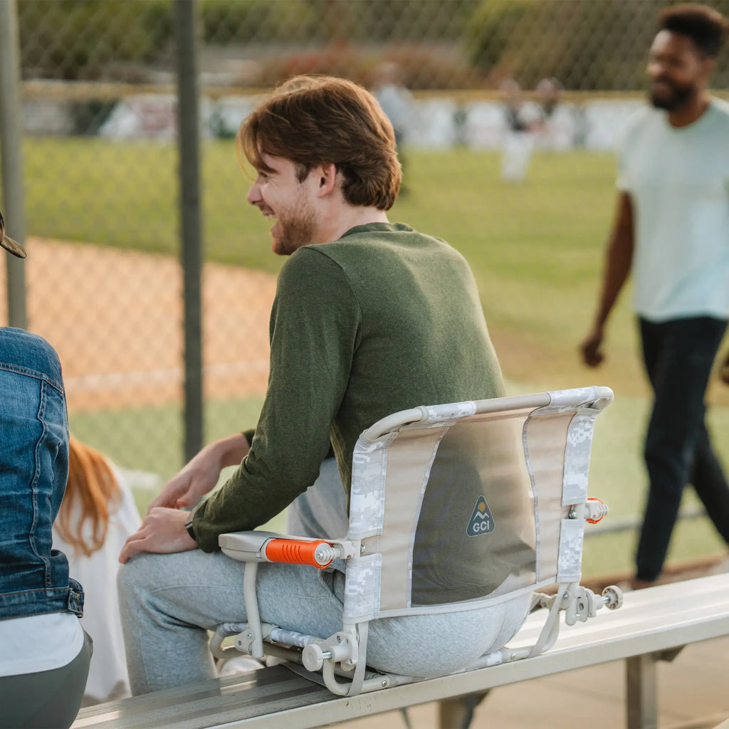 Premium All-Weather Stadium Rock-Cliner - Choice 540 - Freestyle Rocker Portable Outdoor Folding Chair Detail