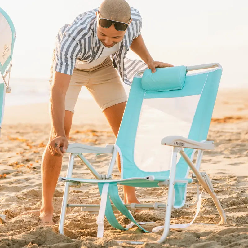 Sand-Friendly Big Surf with Slide Table - Choice 334 - Rust-Resistant Aluminum Sand-Friendly Lounge Chair Detail