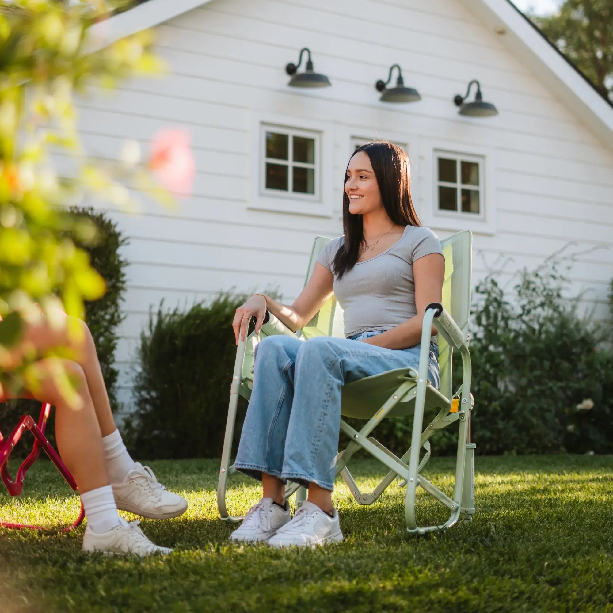 Patented Spring-Action Stowaway Rocker - Choice 794 - Patented Spring-Action Rocking Chair for Camping Detail