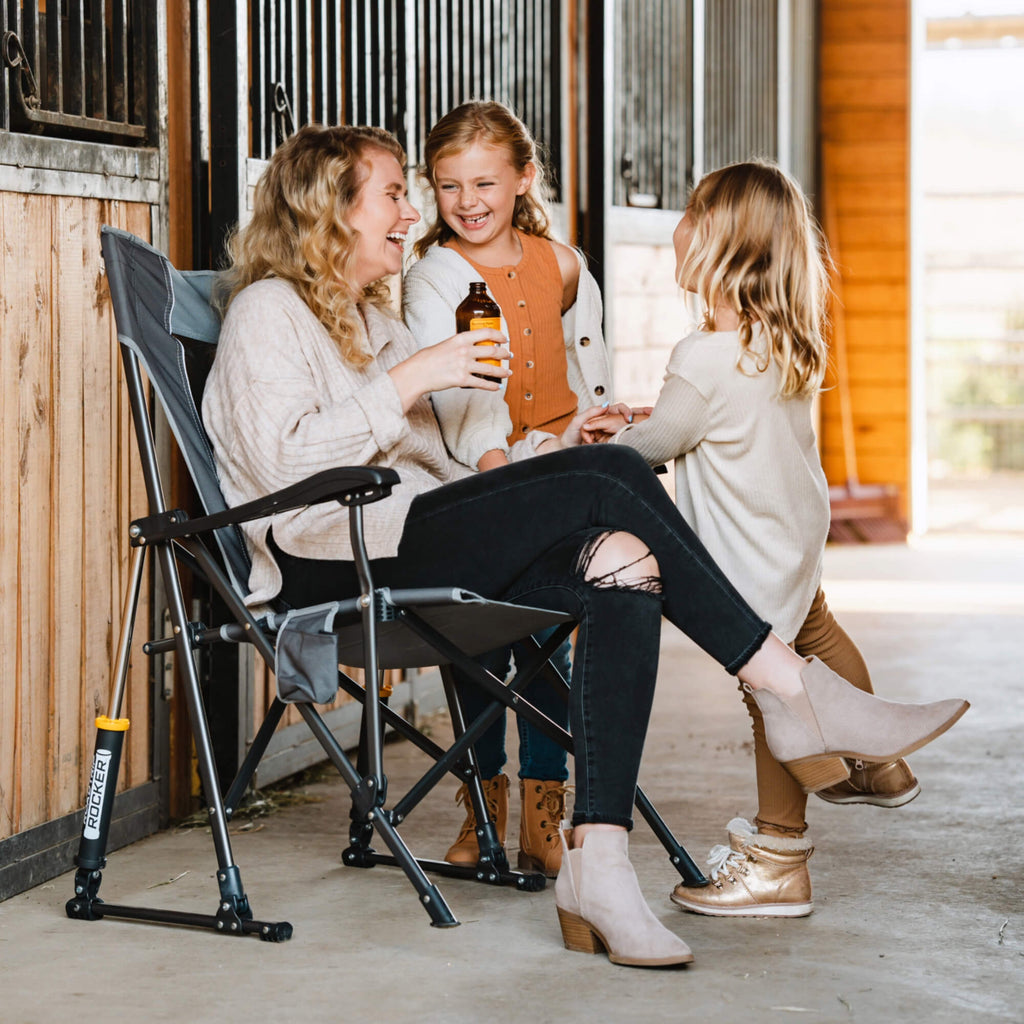 Smooth Motion RoadTrip Rocker - Choice 855 - Patented Spring-Action Rocking Chair for Camping Detail