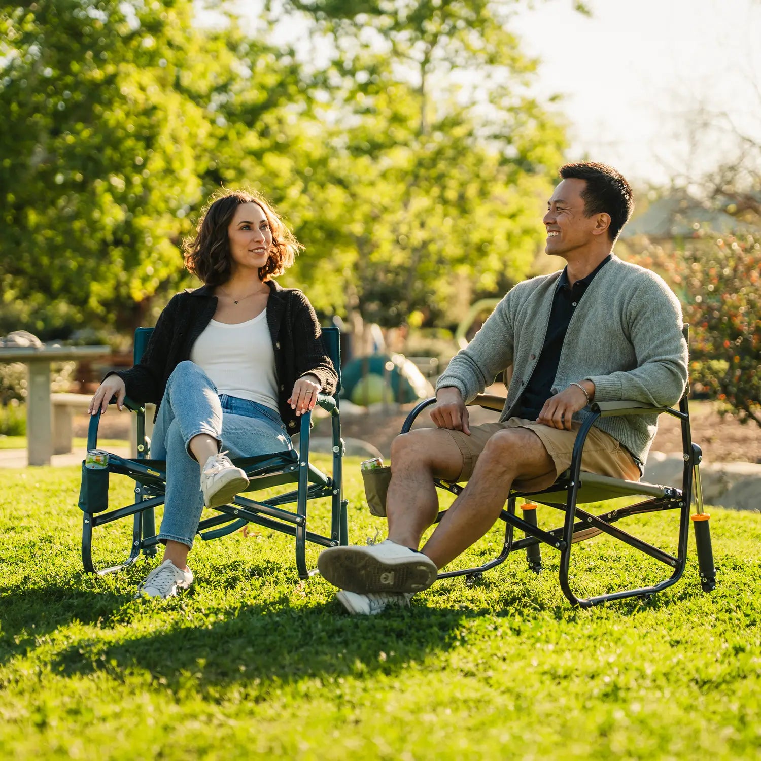 Luxury Camp Grab & Go Rocker - Choice 551 - Patented Spring-Action Rocking Chair for Camping Detail