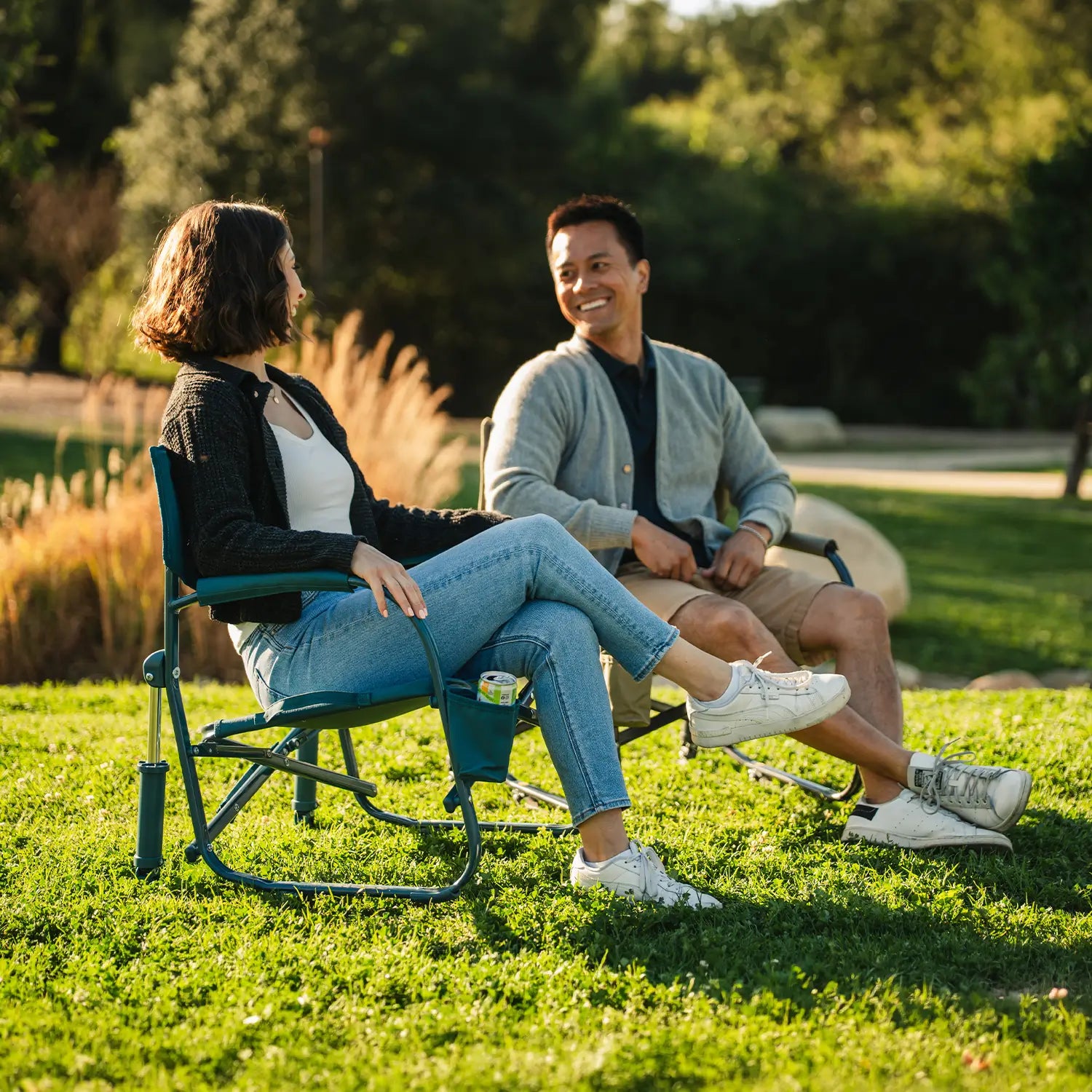 Luxury Camp Grab & Go Rocker - Choice 551 - Patented Spring-Action Rocking Chair for Camping Detail