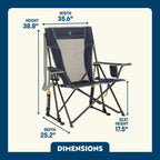 Heavy-Duty Freestyle Comfort Pro Rocker - Choice 375 - Heavy-Duty Kickback Rocker with Beverage Holder Detail