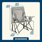 Heavy-Duty Freestyle Comfort Pro Rocker - Choice 375 - Heavy-Duty Kickback Rocker with Beverage Holder Detail