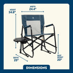 Heavy-Duty Freestyle Freestyle Rocker with Side Table - Choice 853 - RoadTrip Rocker Smooth Motion Camp Chair Detail