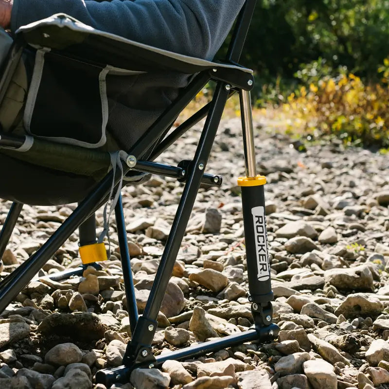 Luxury Camp Kickback Rocker - Choice 345 - Heavy-Duty Kickback Rocker with Beverage Holder Detail