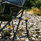 Luxury Camp Kickback Rocker - Choice 345 - Heavy-Duty Kickback Rocker with Beverage Holder Detail
