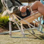 Luxury Camp Kickback Rocker - Choice 345 - Heavy-Duty Kickback Rocker with Beverage Holder Detail