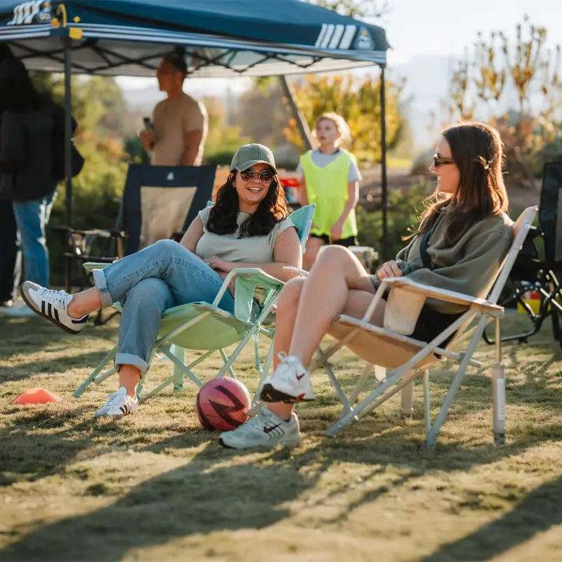 Luxury Camp Kickback Rocker - Choice 345 - Heavy-Duty Kickback Rocker with Beverage Holder Detail