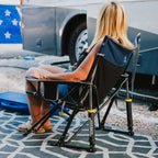Luxury Camp Kickback Rocker - Choice 345 - Heavy-Duty Kickback Rocker with Beverage Holder Detail