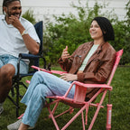 Luxury Camp Kickback Rocker - Choice 345 - Heavy-Duty Kickback Rocker with Beverage Holder Detail
