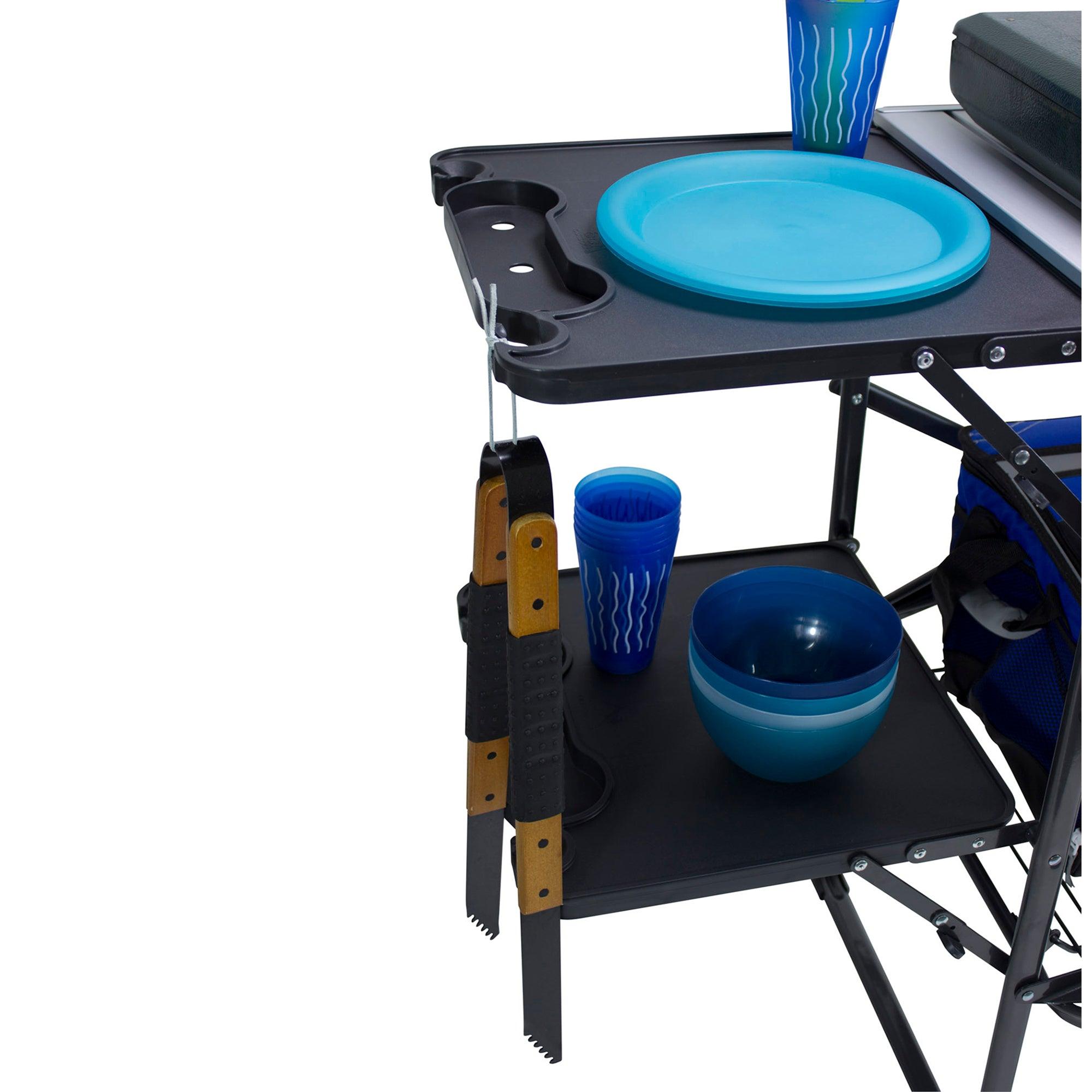Heavy-Duty Camp Slim-Fold Cook Station - Choice 575 - Heavy-Duty Stainless Steel Camp Cooking Gear Detail