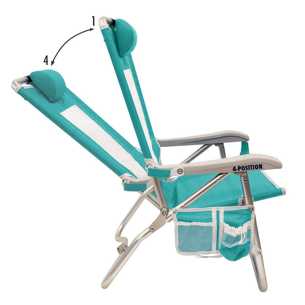Reclining Beach Bi-Fold Beach Chair - Choice 601 - Portable Heavy-Duty Low Boy Chair for Ocean Side Detail