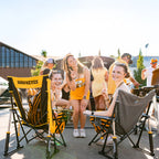 Patented Spring-Action College Comfort Pro Rocker - Iowa Hawkeyes - Choice 249 - Heavy-Duty Kickback Rocker with Beverage Holder Detail