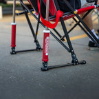 Premium All-Weather College Comfort Pro Rocker - Nebraska Cornhuskers - Choice 161 - Patented Spring-Action Rocking Chair for Camping Detail