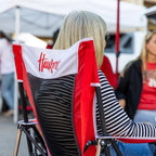 Premium All-Weather College Comfort Pro Rocker - Nebraska Cornhuskers - Choice 161 - Patented Spring-Action Rocking Chair for Camping Detail