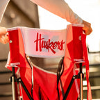 Premium All-Weather College Comfort Pro Rocker - Nebraska Cornhuskers - Choice 161 - Patented Spring-Action Rocking Chair for Camping Detail