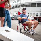 Patented Spring-Action College Comfort Pro Rocker - Ohio State Buckeyes - Choice 676 - Patented Spring-Action Rocking Chair for Camping Detail