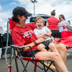 Patented Spring-Action College Comfort Pro Rocker - Ohio State Buckeyes - Choice 676 - Patented Spring-Action Rocking Chair for Camping Detail