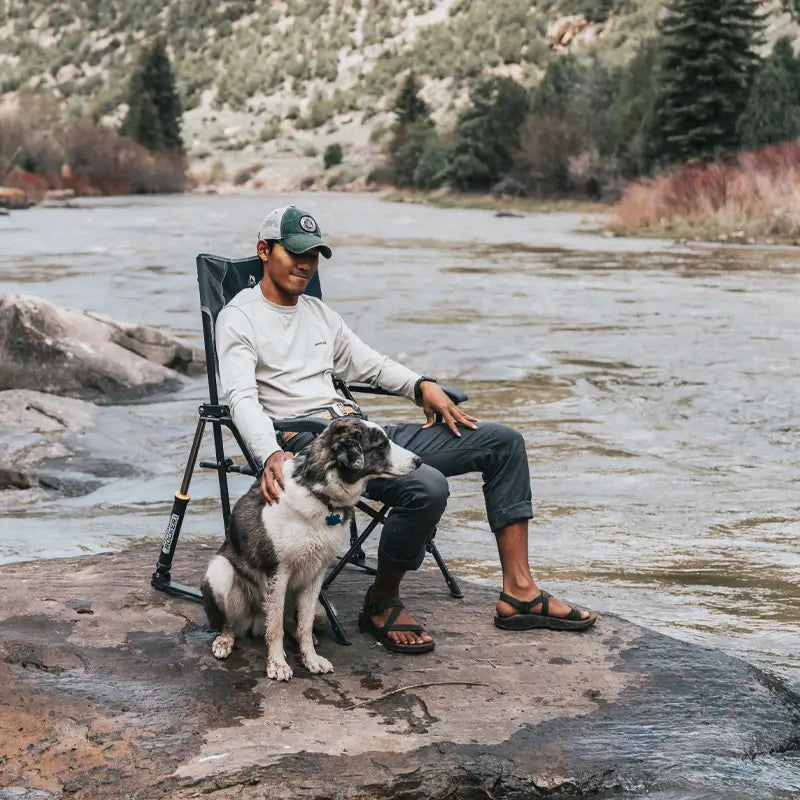 Smooth Motion RoadTrip Rocker - Choice 855 - Patented Spring-Action Rocking Chair for Camping Detail