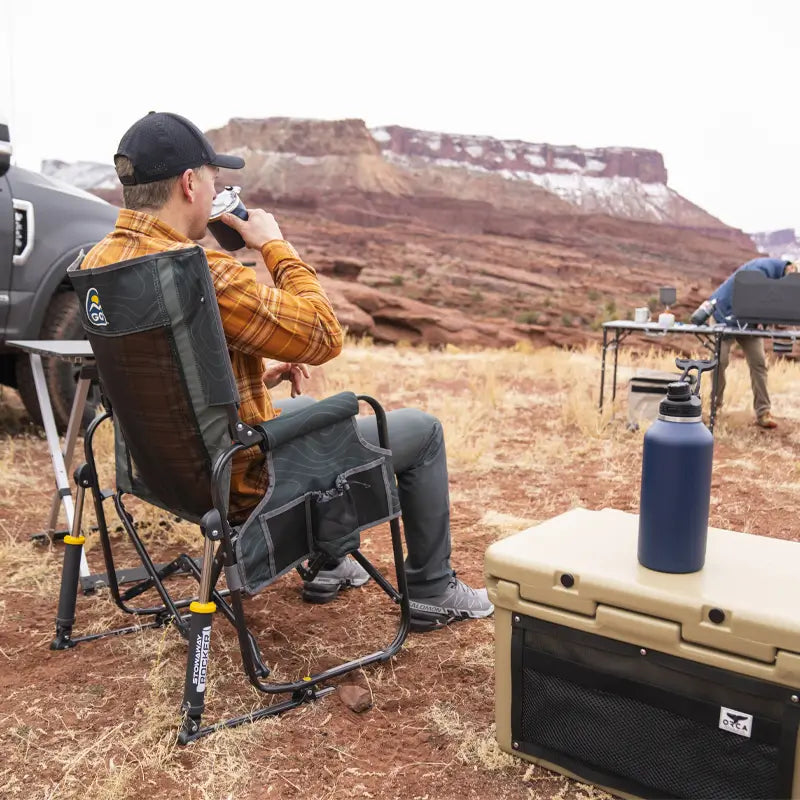 Patented Spring-Action Stowaway Rocker - Choice 794 - Patented Spring-Action Rocking Chair for Camping Detail