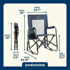 Smooth Motion Stowaway Rocker with Storage Pouch - Choice 573 - Heavy-Duty Kickback Rocker with Beverage Holder Detail