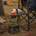 Luxury Camp Stowaway Rocker with Side Table - Choice 253 - Patented Spring-Action Rocking Chair for Camping Detail