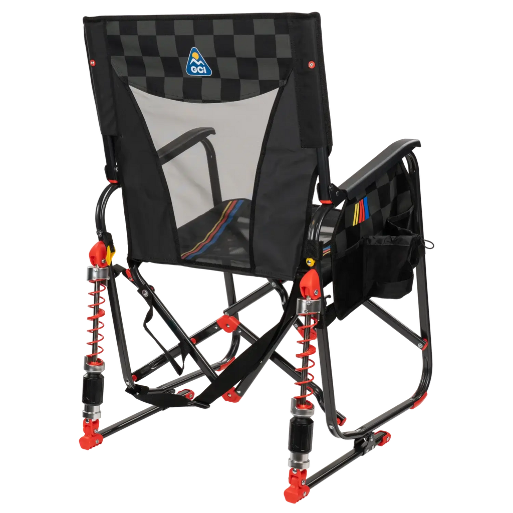Premium All-Weather Adjustable Rocker - NASCAR - Choice 899 - RoadTrip Rocker Smooth Motion Camp Chair Detail