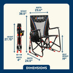Premium All-Weather Adjustable Rocker - NASCAR - Choice 899 - RoadTrip Rocker Smooth Motion Camp Chair Detail