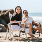 Patented Spring-Action Beach Rocker - Choice 712 - Heavy-Duty Kickback Rocker with Beverage Holder Detail