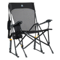 Premium All-Weather BreezeRocker - Choice 504 - Patented Spring-Action Rocking Chair for Camping - Black